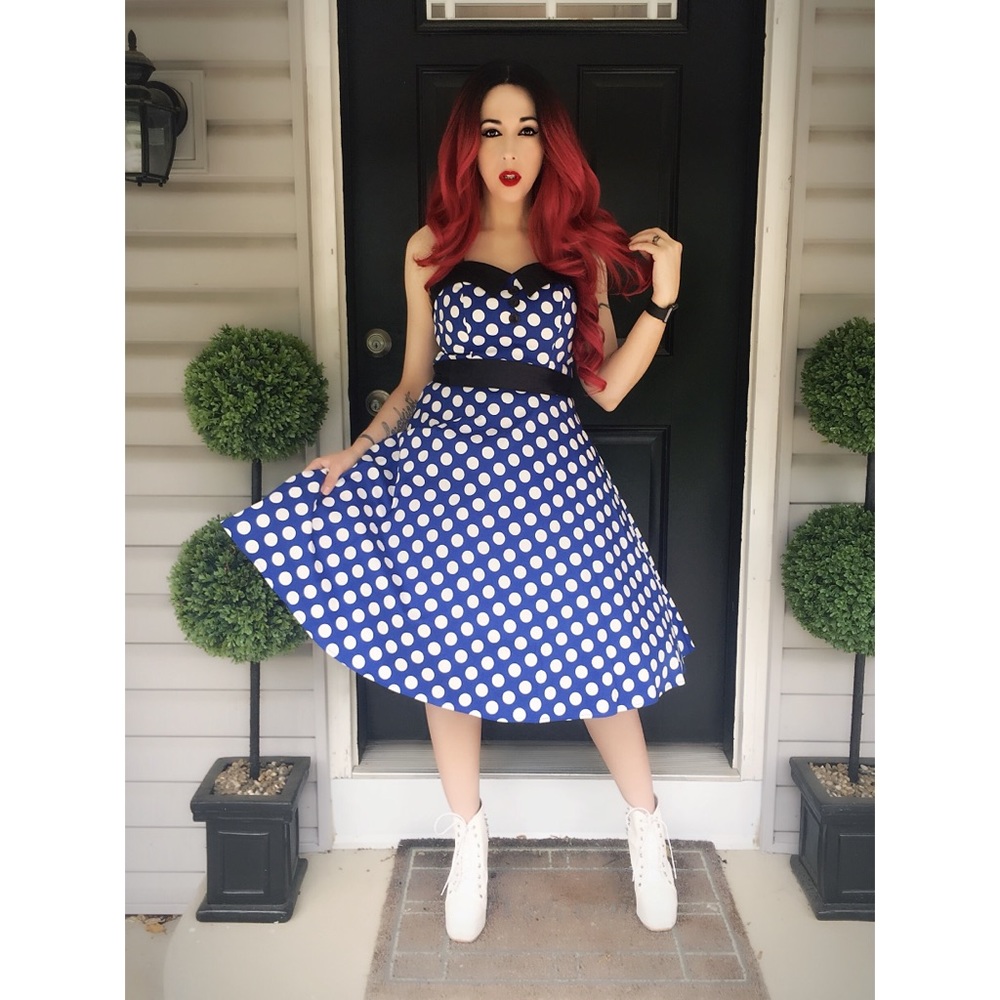 Rockabilly polka dot dress
